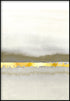 Creme Abstract Line Right Real Gold Poster